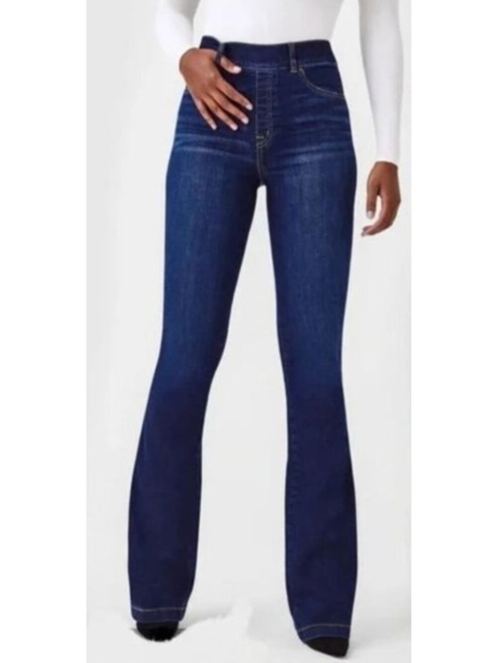 SPANX Pull On Flare Jeans Midnight Shade-sz XL